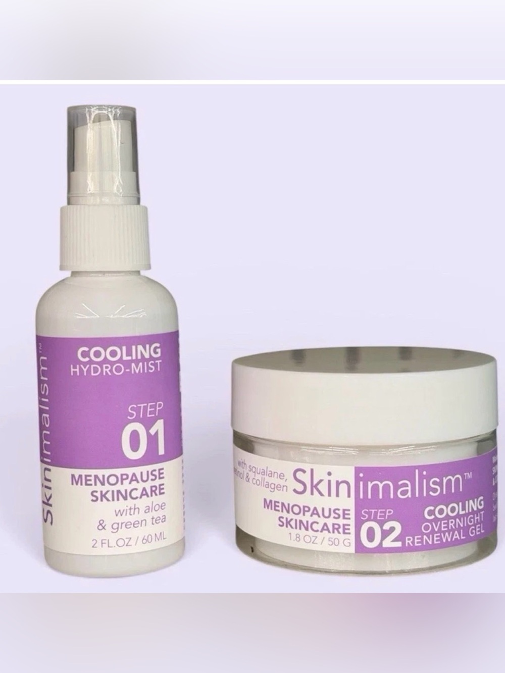 Skinimalism Menopause Skincare Cooling Hydro Mist Cool Overnite Renewal Gel New